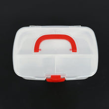 Medical Box, 1 Piece, Indoor Outdoor Medical Utility, Medicine Storage Box, Detachable Tray Medical Box Multi Purpose Regular Medicine, First Aid Box with Handle & Transparent Lid