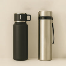 Stainless Steel Vacuum Insulated Water Bottle – 900ML Approx, Leak-Proof, Wide Mouth with Hanging Strap (Mix Color)
