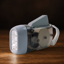 3 LED Hand Press Torch Hand Crank Flashlight Hand Pressing Flashlight Traveling Torch Light Manual Generator, Battery-Free Flashlight (1 Pc)