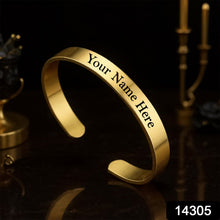 Customized / Personalized Stylish Kada Bracelets (1 Pc / Golden)